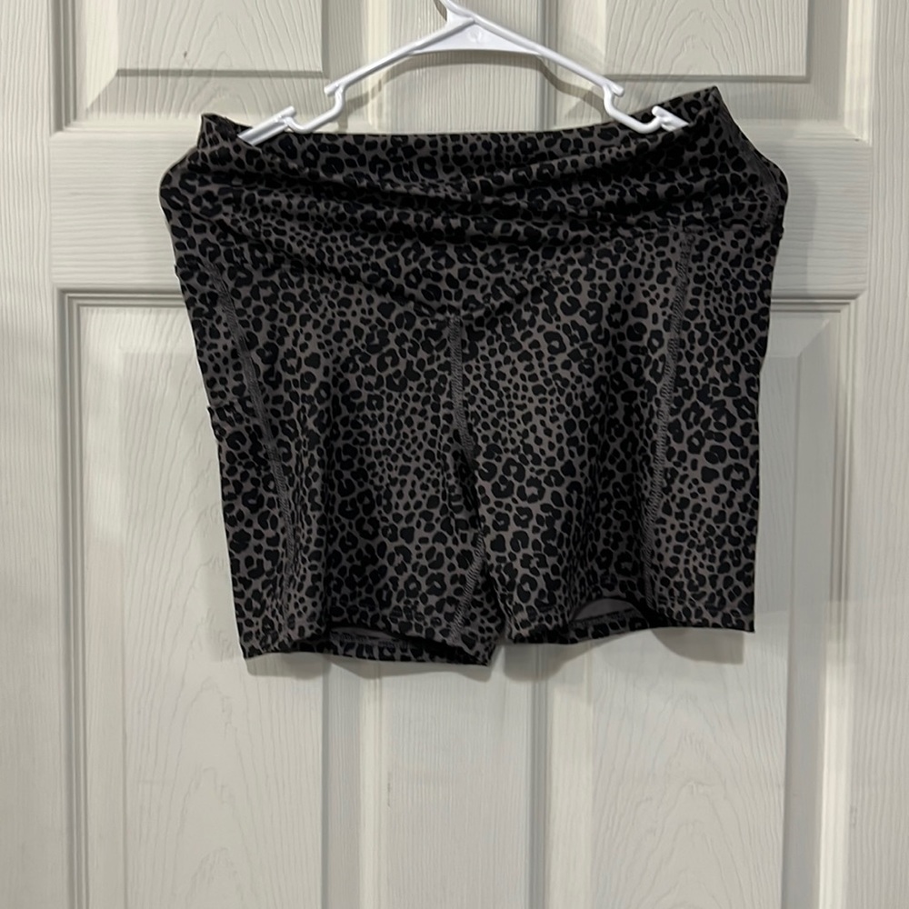 cheeta print biker shorts